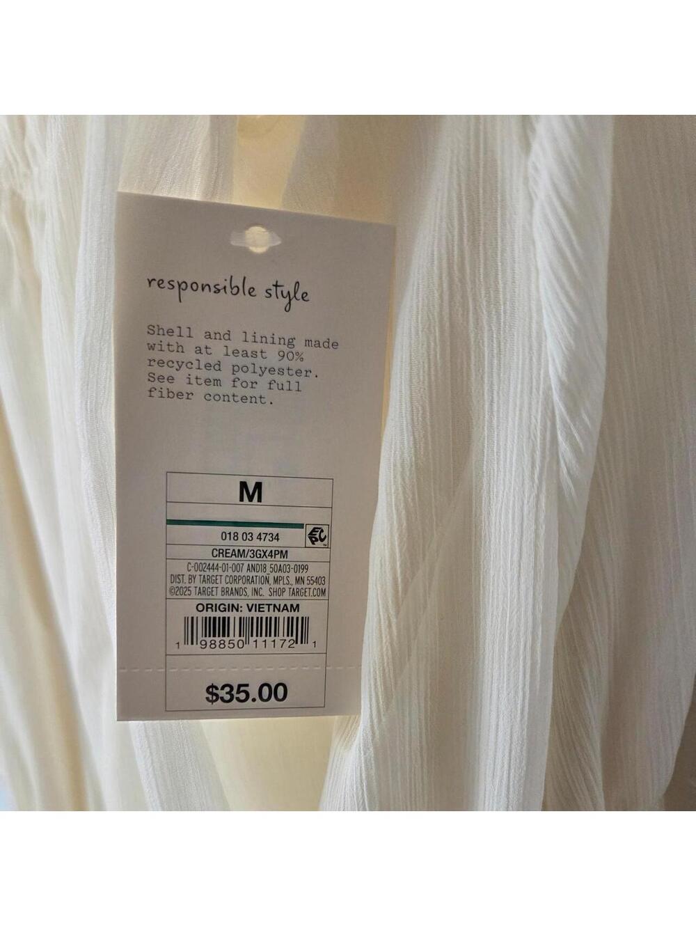 A New Day Women's Cream and White Dress - Picture 5 of 5